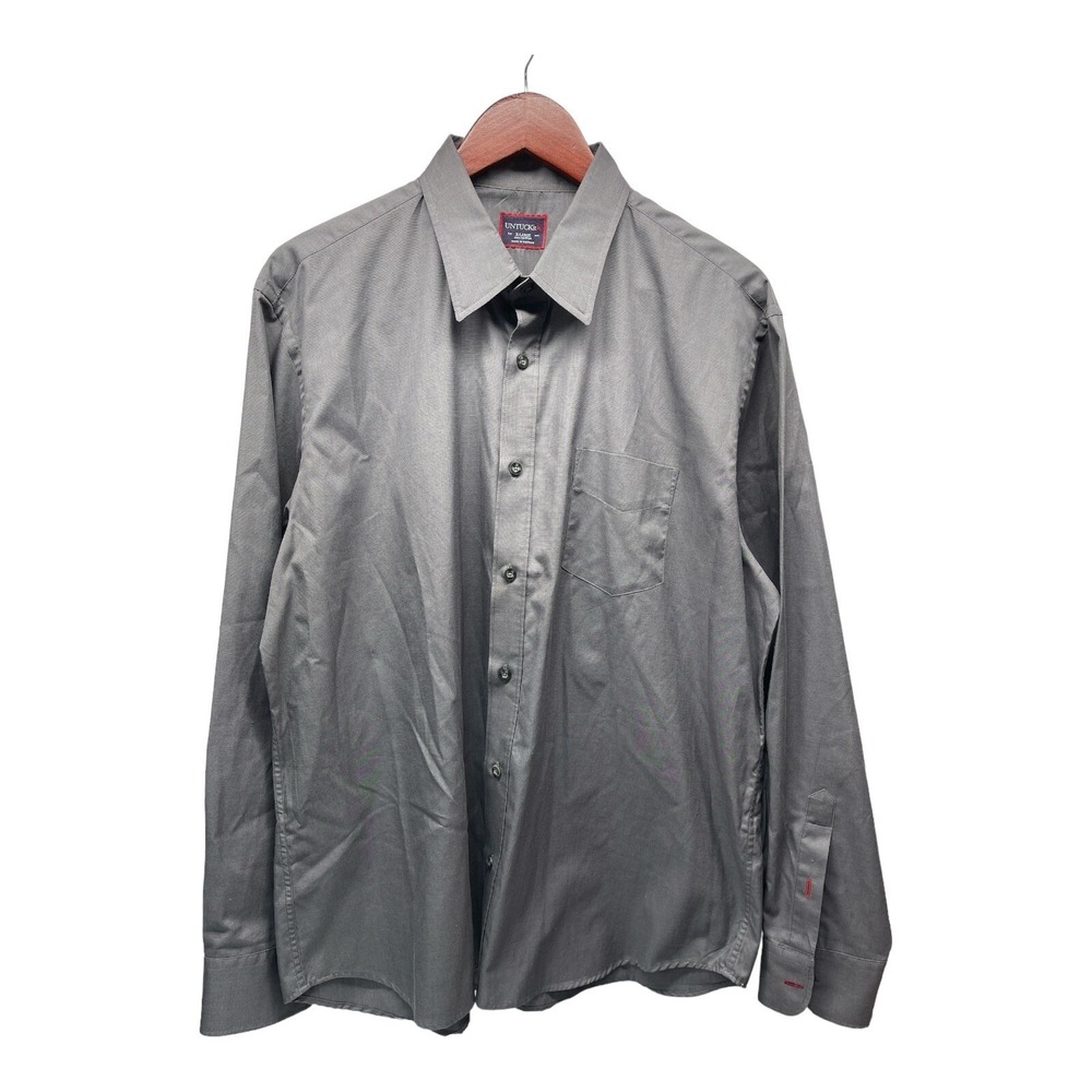 Untuckit‎ Men's Gray X-Large Button Down Collard Long Sleeve Shirt